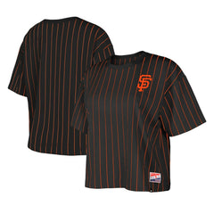 San Francisco Giants New Era Women's Boxy Pinstripe T-Shirt | MLB New