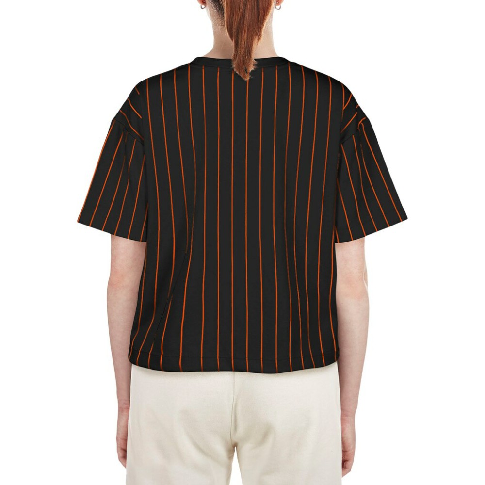 San Francisco Giants New Era Women's Boxy Pinstripe T-Shirt | MLB New