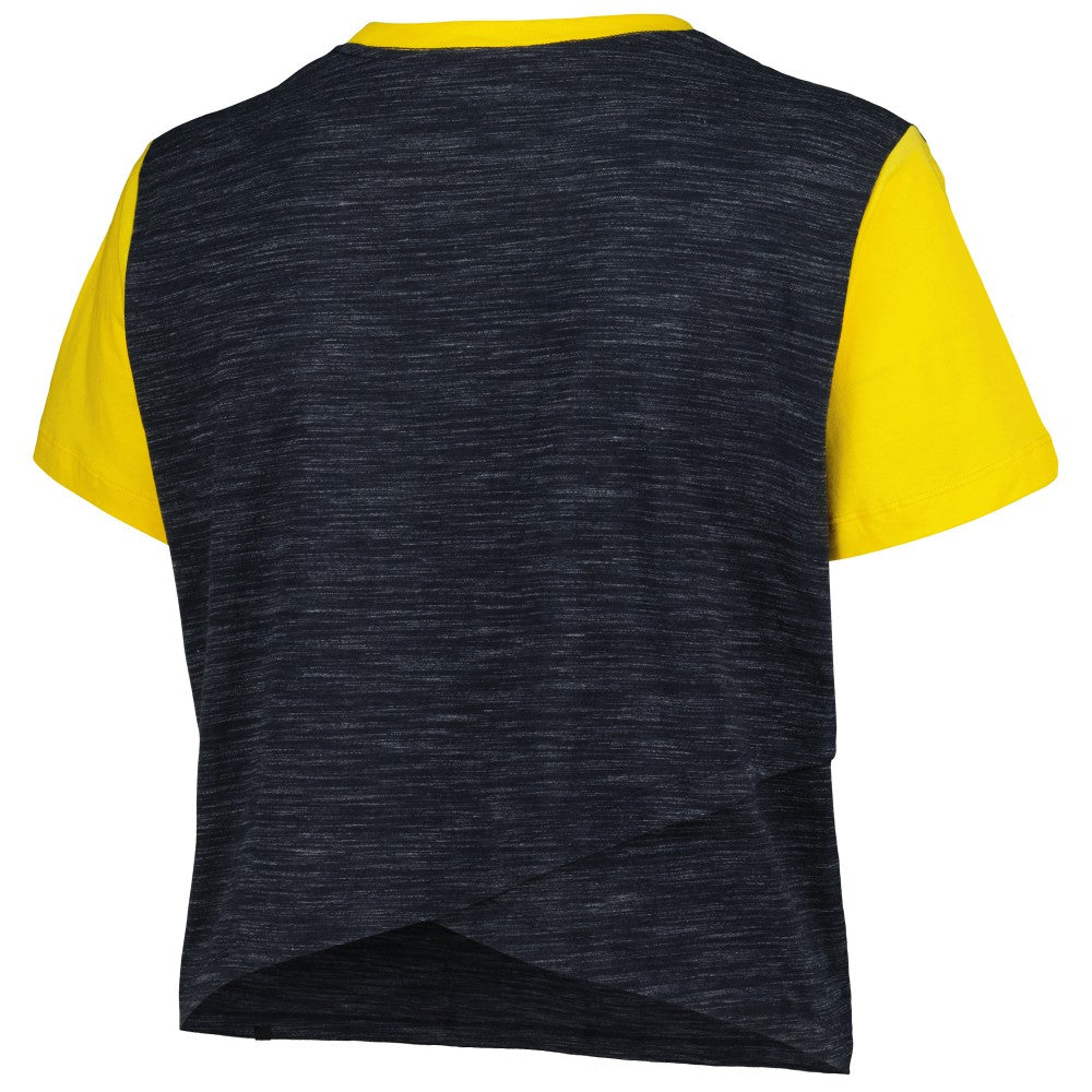 Milwaukee Brewers New Era Women's Plus Size Crossover Back Cropped T-Shirt | MLB On Sale