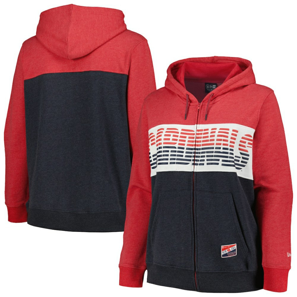 St. Louis Cardinals New Era Women's Plus Size Color Block Full-Zip Hoodie | MLB Discount