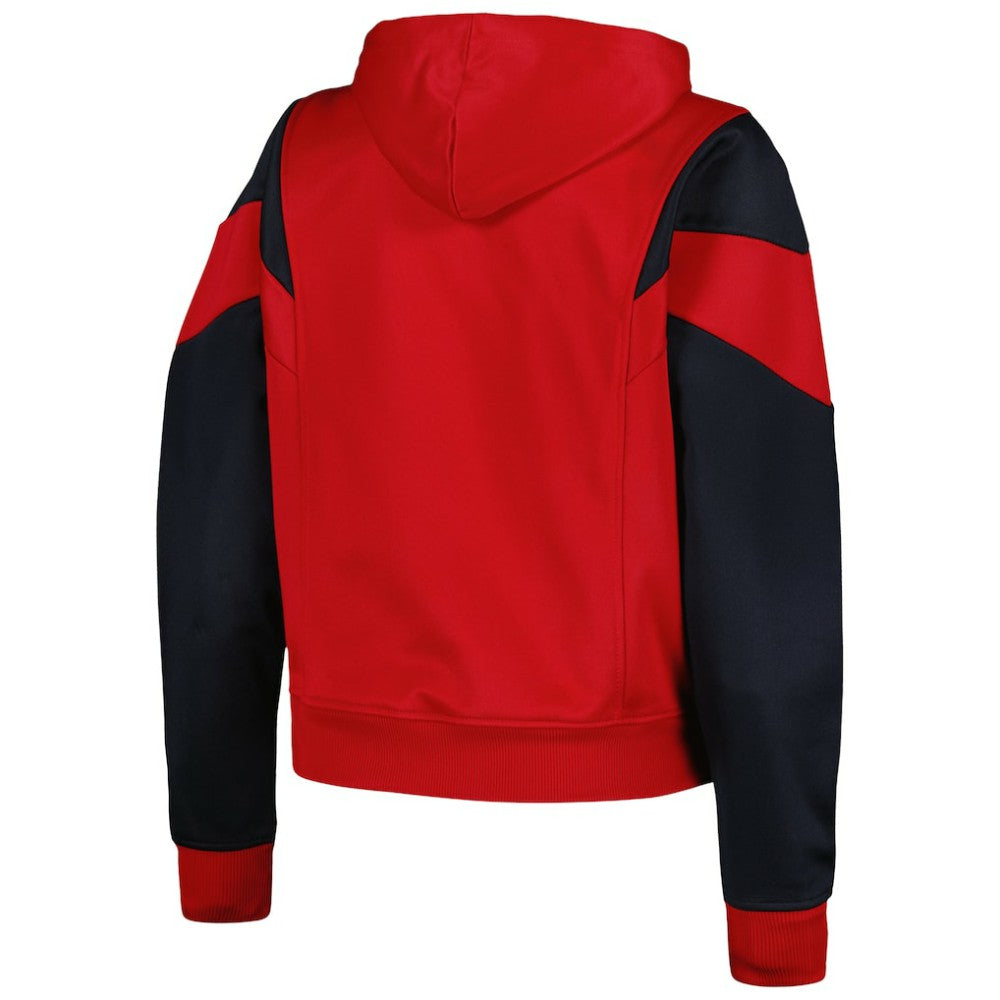St. Louis Cardinals New Era Women's Color Block Fleece Quarter-Zip Hoodie | MLB US