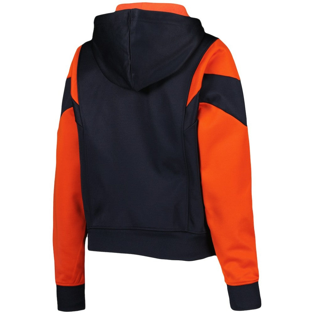 Houston Astros New Era Women's Color Block Fleece Quarter-Zip Hoodie | MLB Discount