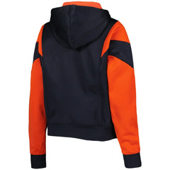 Houston Astros New Era Women's Color Block Fleece Quarter-Zip Hoodie | MLB Discount