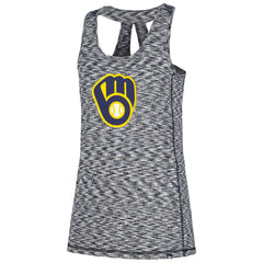 Milwaukee Brewers New Era Women's Space Dye Keyhole Back Tank Top | MLB New