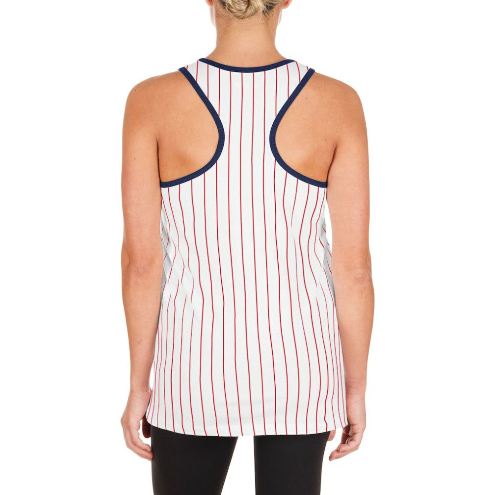 St. Louis Cardinals New Era Women's Sequin Pinstripe Racerback Tank Top | MLB Discount
