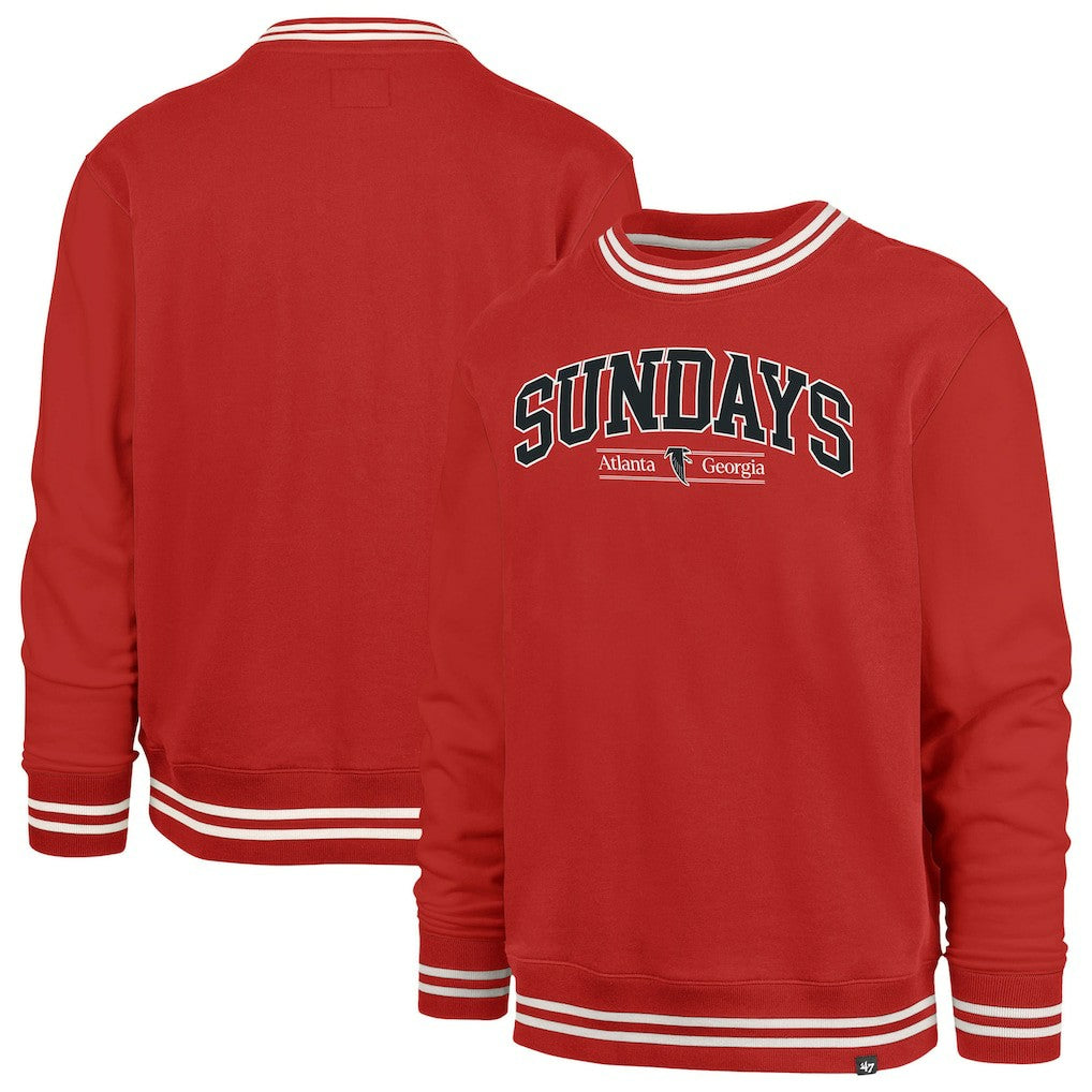 Atlanta Falcons 47 brand '47 Sundays Clubhouse View Sierra Fleece Pullover Sweatshirt