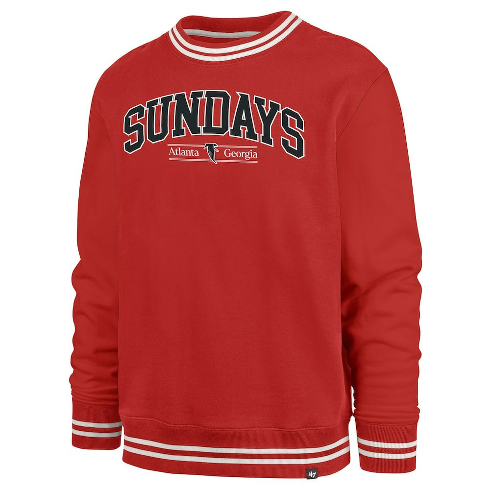 Atlanta Falcons 47 brand '47 Sundays Clubhouse View Sierra Fleece Pullover Sweatshirt