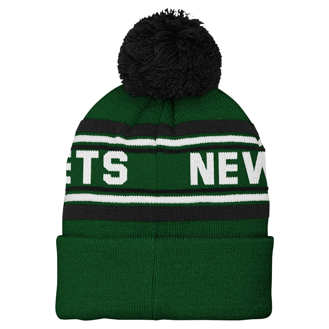 New York Jets  Youth Jacquard Cuffed Knit Hat with Pom
