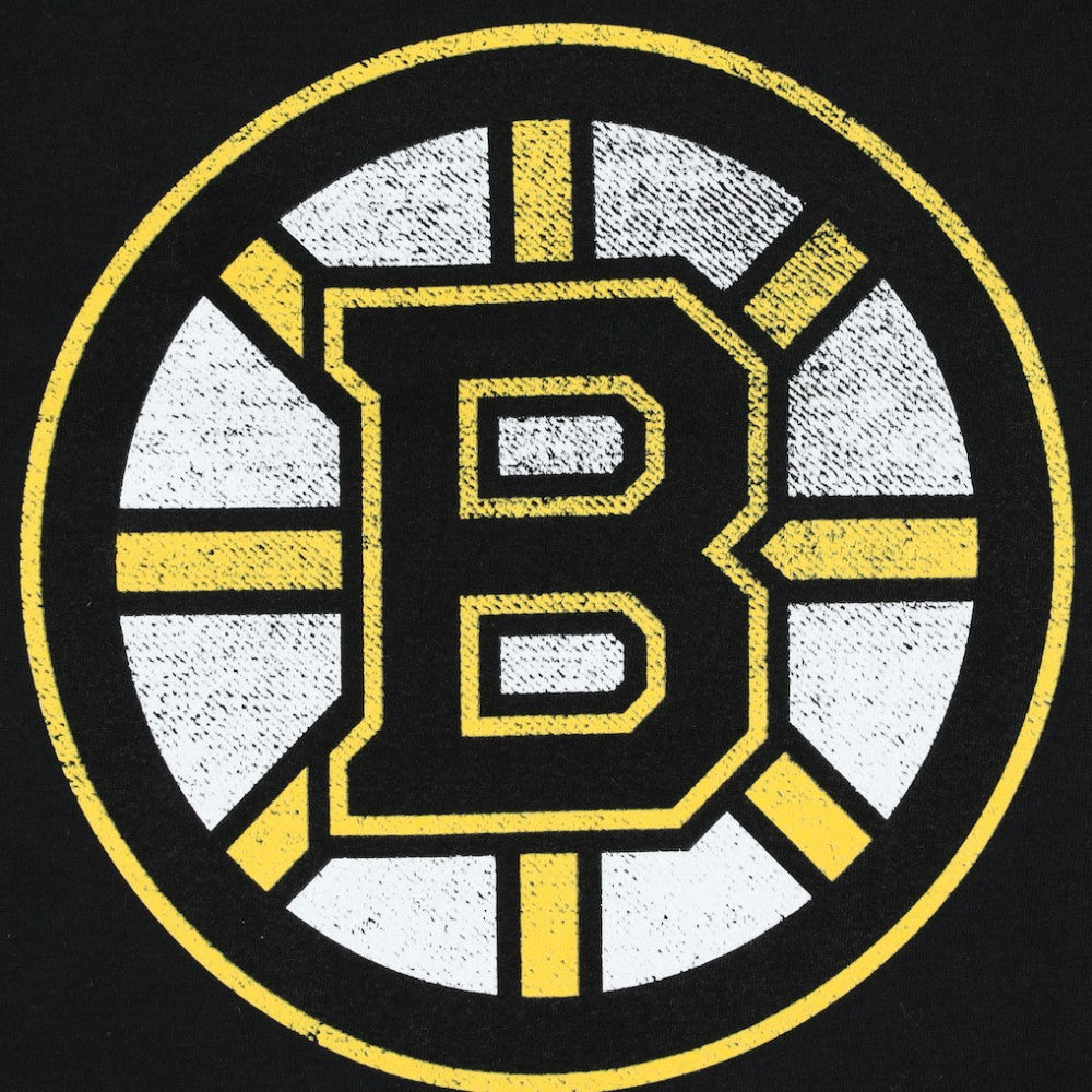 Boston Bruins Profile Women's Plus Size Distressed Printed Name & Number Long Sleeve T-Shirt On Sale