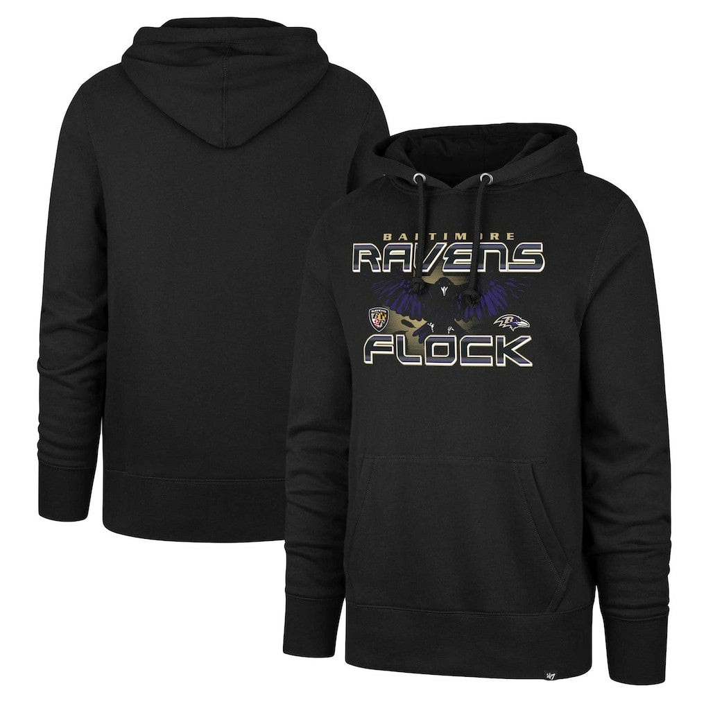 Baltimore Ravens 47 brand '47 Ravens Flock Regional Headline Pullover Hoodie