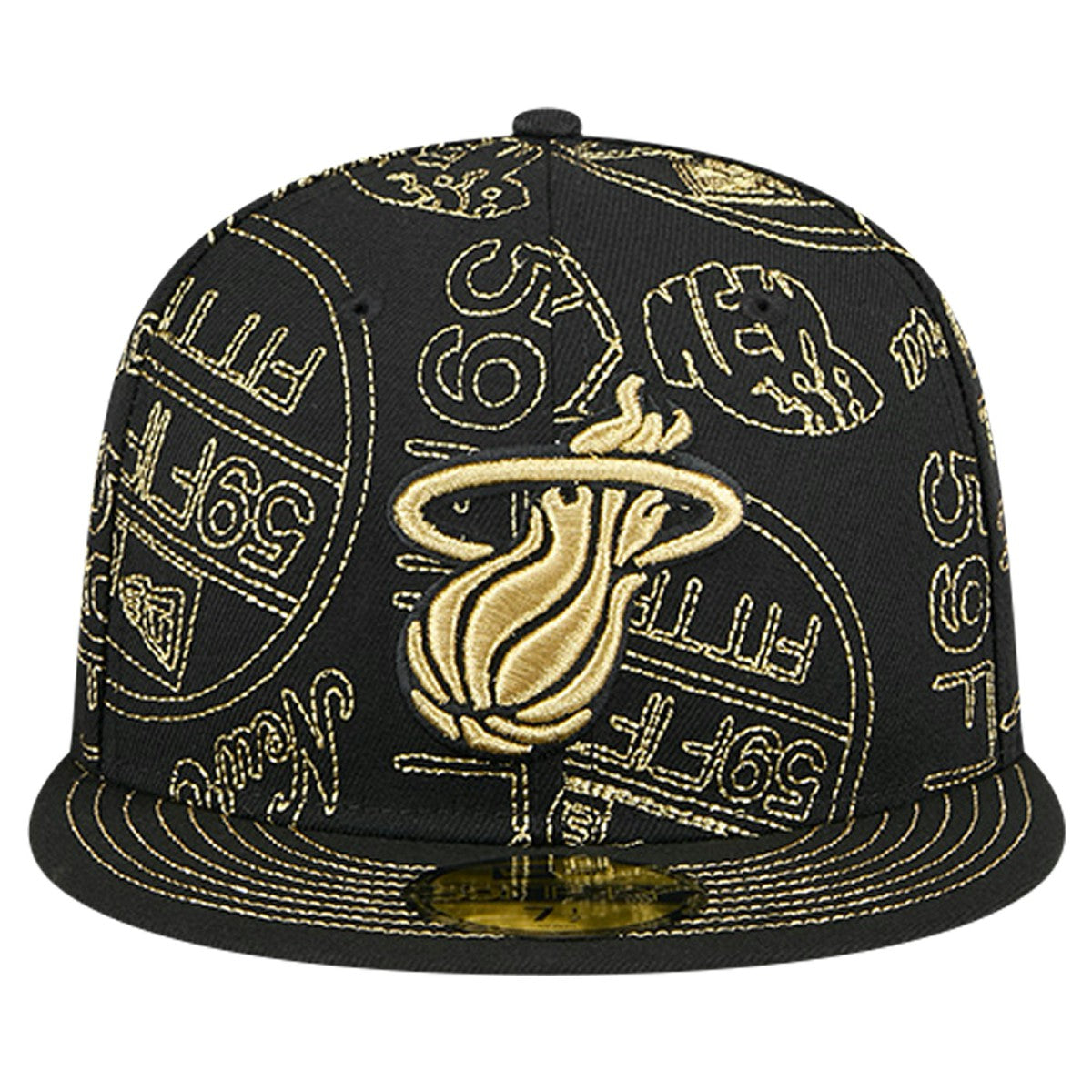 Miami Heat 59FIFTY Day Allover Print Stencil Fitted Hat Online