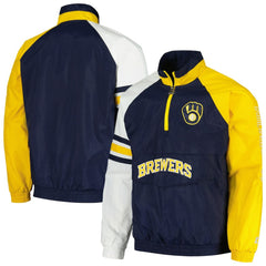 Milwaukee Brewers Starter Elite Raglan Half-Zip Jacket | MLB Discount