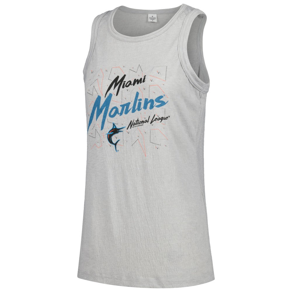 Miami Marlins Soft as a Grape Women's Gauze High Neck Tank Top | MLB New