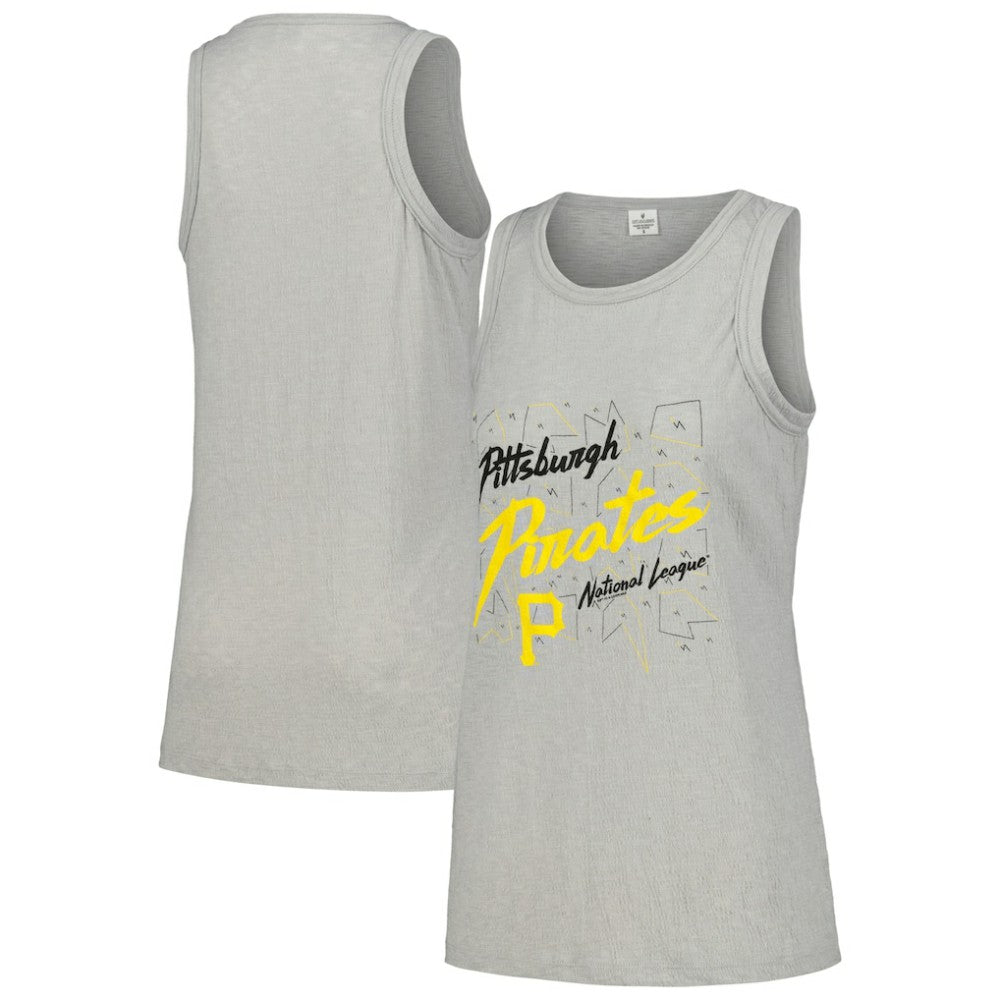 Pittsburgh Pirates Soft as a Grape Women's Gauze High Neck Tank Top | MLB New