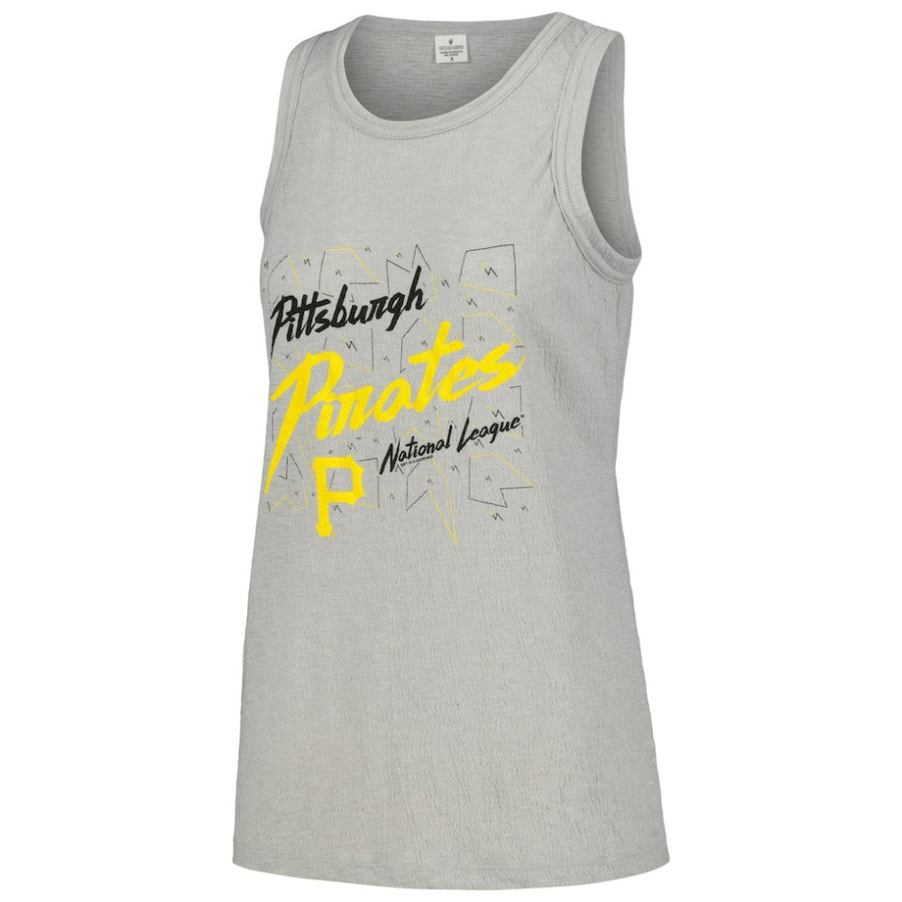 Pittsburgh Pirates Soft as a Grape Women's Gauze High Neck Tank Top | MLB New