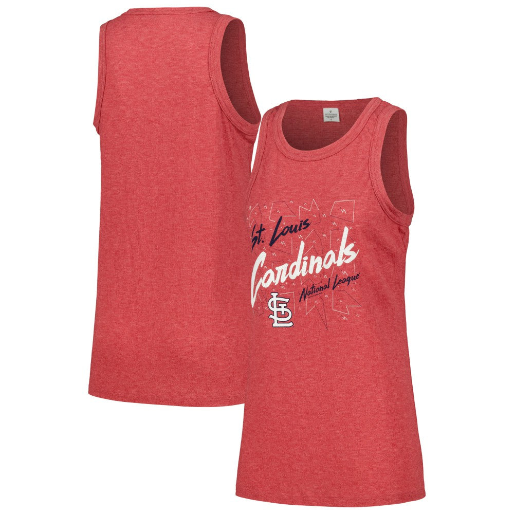 St. Louis Cardinals Soft as a Grape Women's Gauze High Neck Tank Top | MLB US