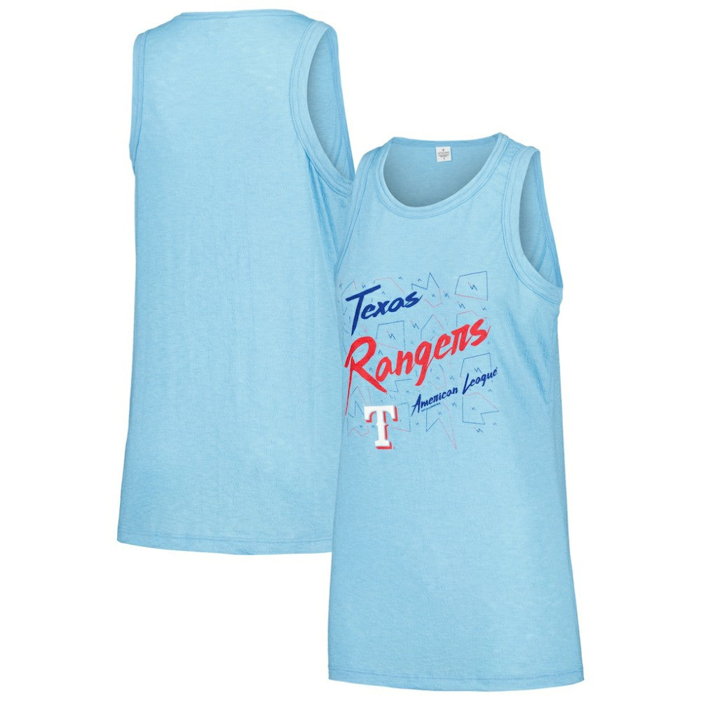 Texas Rangers Soft as a Grape Women's Gauze High Neck Tank Top | MLB On Sale