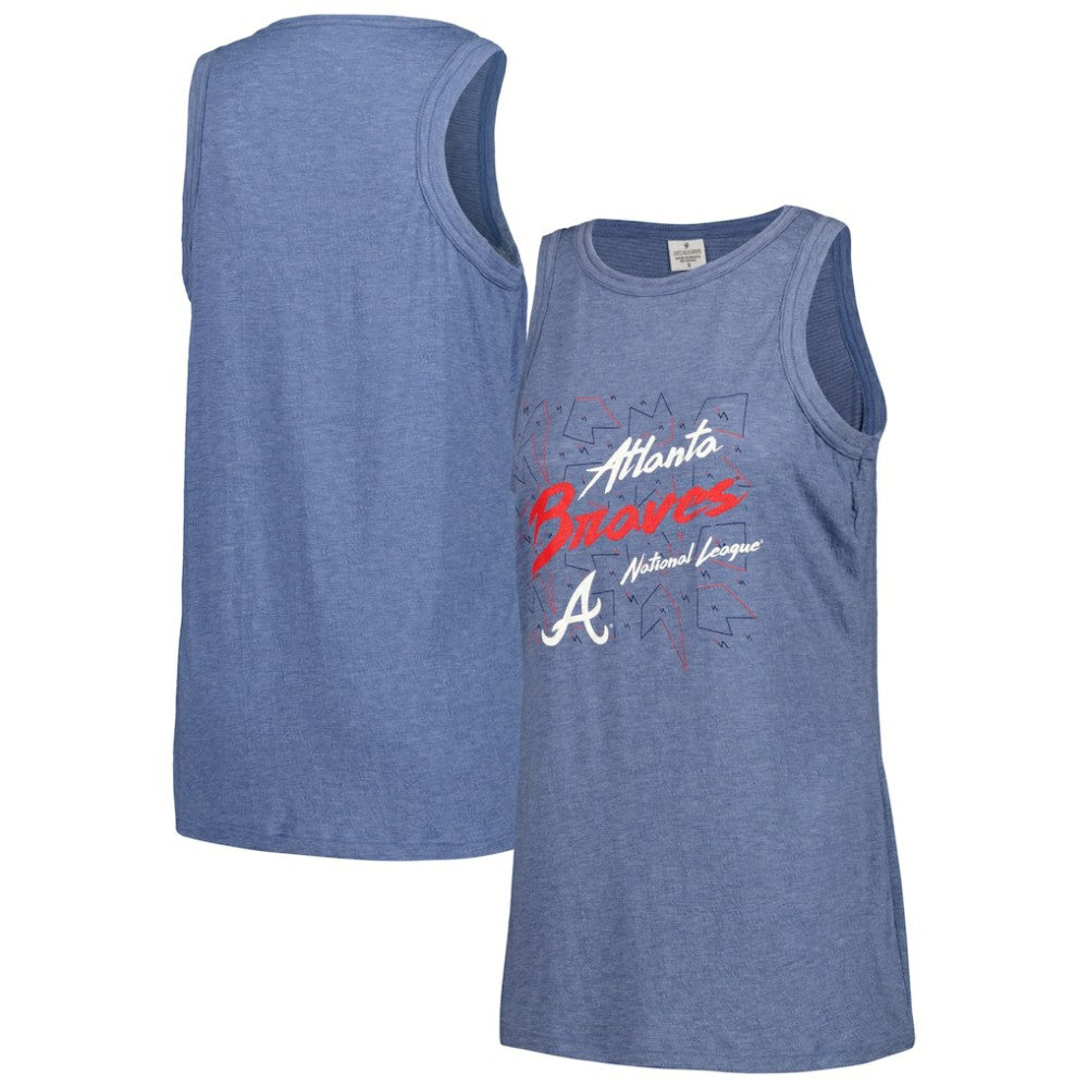Atlanta Braves Soft as a Grape Women's Gauze High Neck Tank Top | MLB Shop