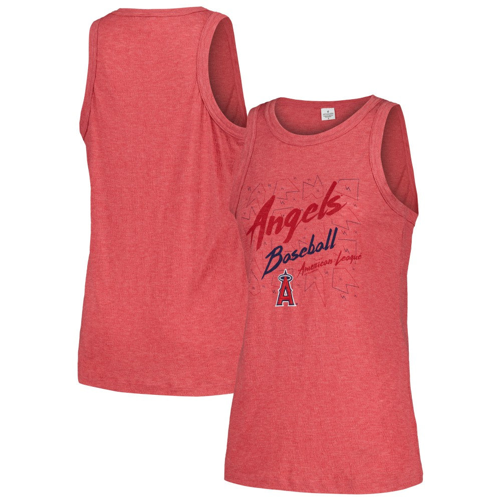 Los Angeles Angels Soft as a Grape Women's Gauze High Neck Tank Top | MLB Outlet