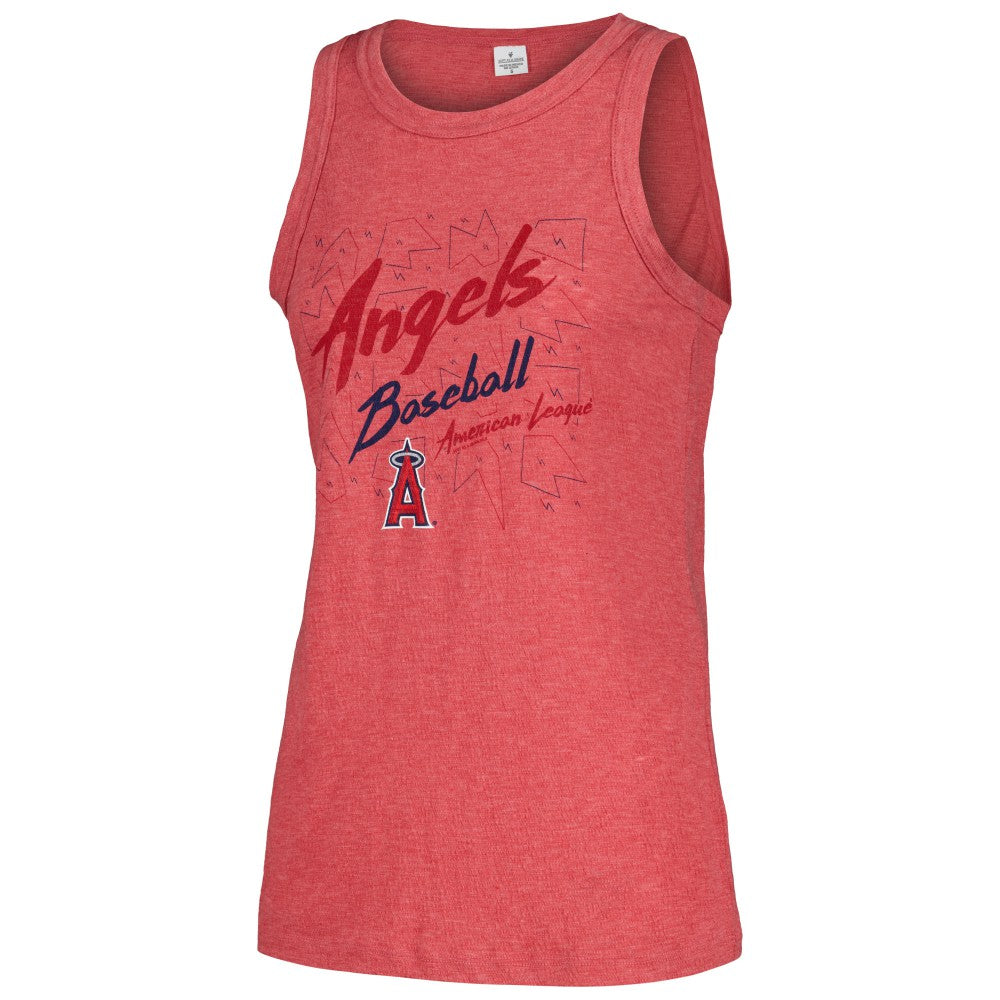 Los Angeles Angels Soft as a Grape Women's Gauze High Neck Tank Top | MLB Outlet