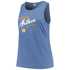 Houston Astros Soft as a Grape Women's Plus Size Curvy High Neck Tri-Blend Tank Top | MLB Discount