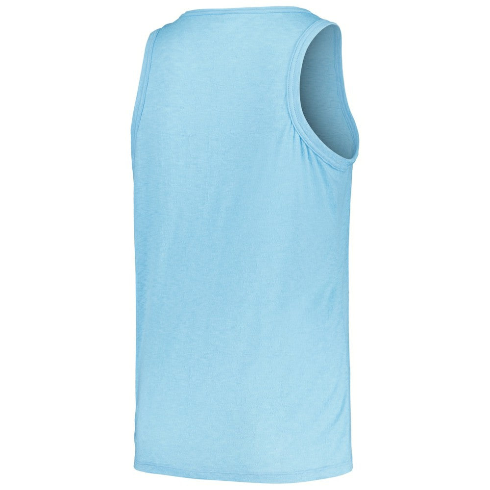 Los Angeles Dodgers Soft as a Grape Women's Plus Size Curvy High Neck Tri-Blend Tank Top | MLB New
