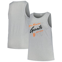 San Francisco Giants Soft as a Grape Women's Plus Size Curvy High Neck Tri-Blend Tank Top | MLB Online