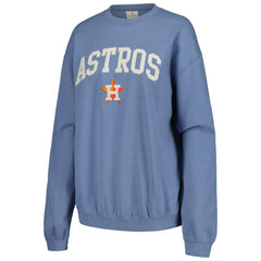 Houston Astros Soft as a Grape Women's Pigment Dye Pullover Sweatshirt | MLB Sale