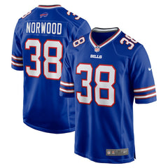 Buffalo Bills Nike Tre Norwood  Team Game Jersey