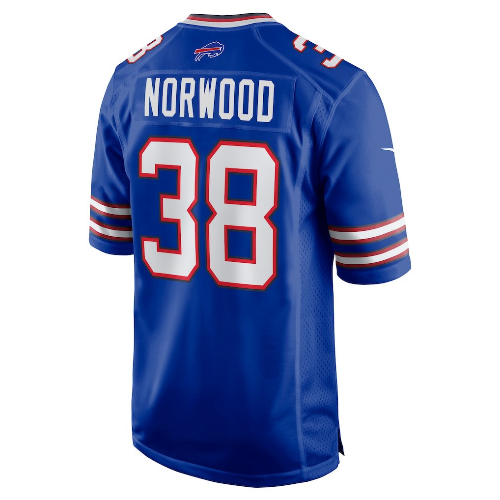 Buffalo Bills Nike Tre Norwood  Team Game Jersey
