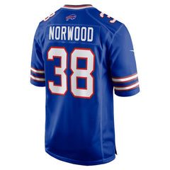 Buffalo Bills Nike Tre Norwood  Team Game Jersey