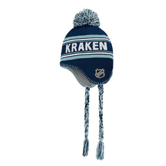 Seattle Kraken Youth Jacquard Tassel Knit Hat with Pom Online