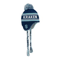 Seattle Kraken Youth Jacquard Tassel Knit Hat with Pom Online
