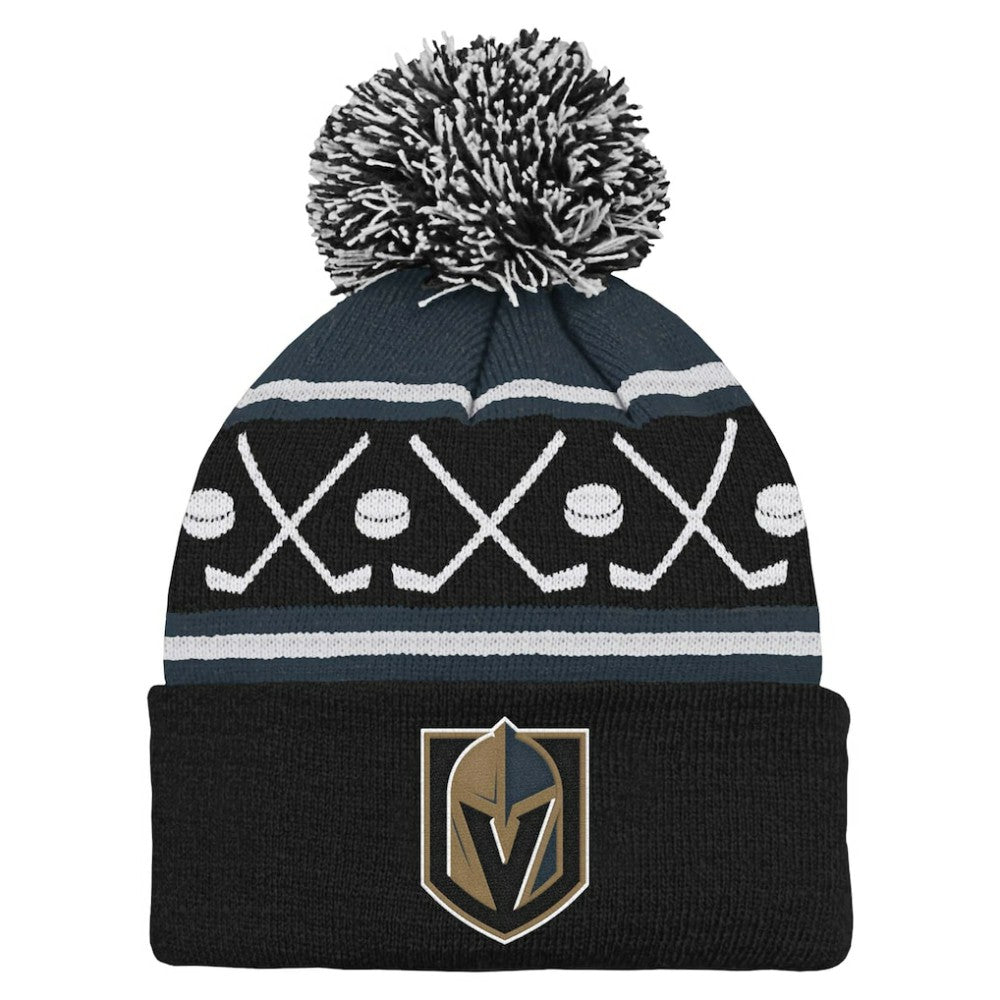 Vegas Golden Knights Preschool Faceoff Cuffed Knit Hat with Pom Online