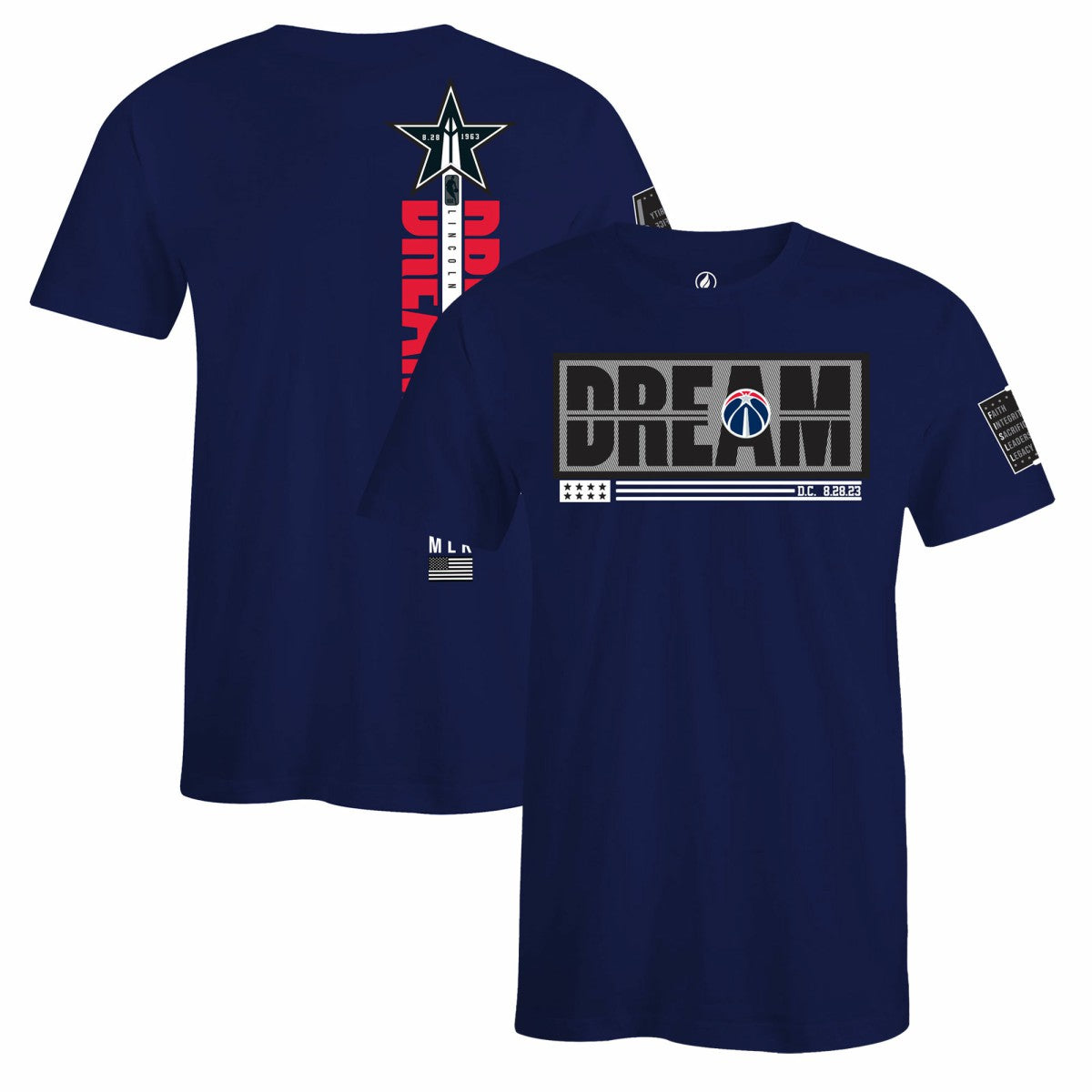 Washington Wizards FISLL x Black History Collection Unisex T-Shirt - Navy shop New