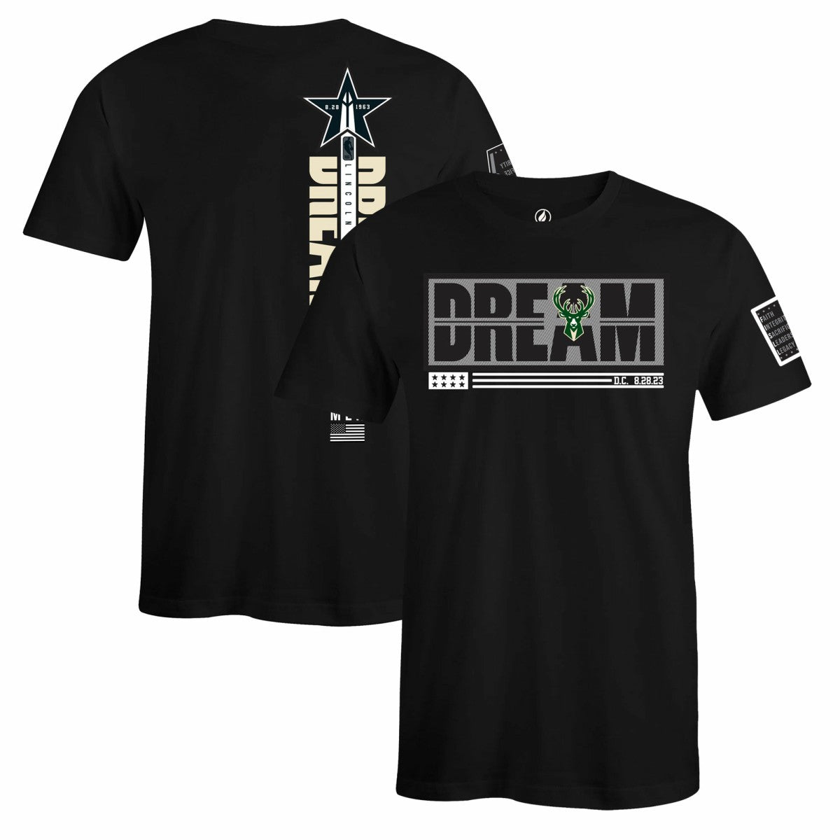 Milwaukee Bucks FISLL x Black History Collection Unisex T-Shirt - Green discount Outlet