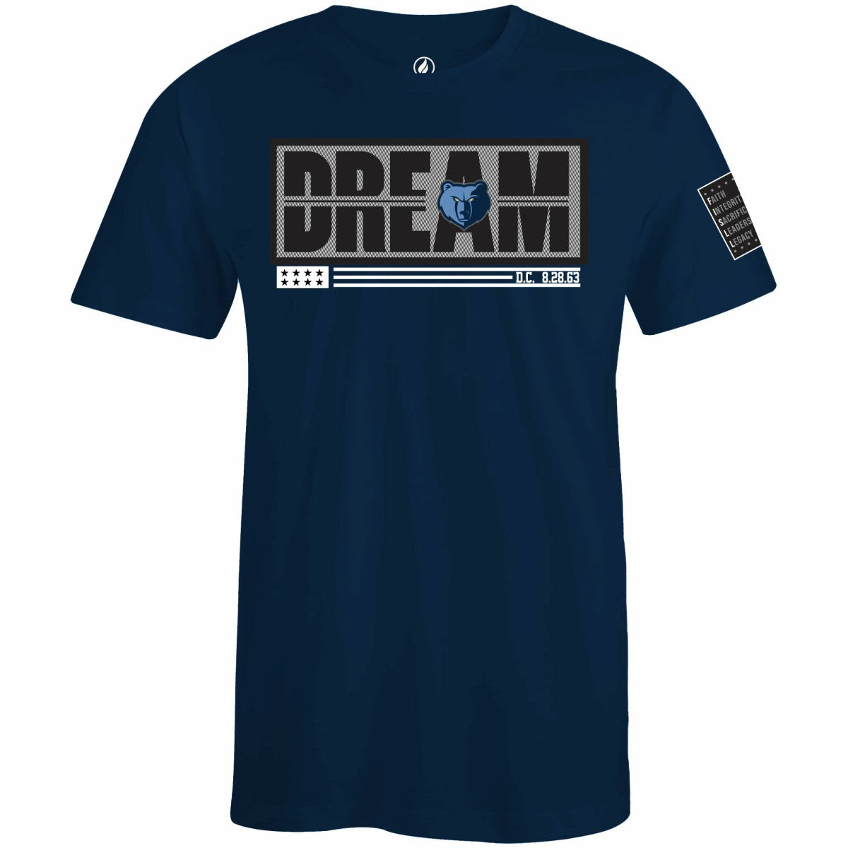 Memphis Grizzlies FISLL x Black History Collection Unisex T-Shirt - Navy online Online