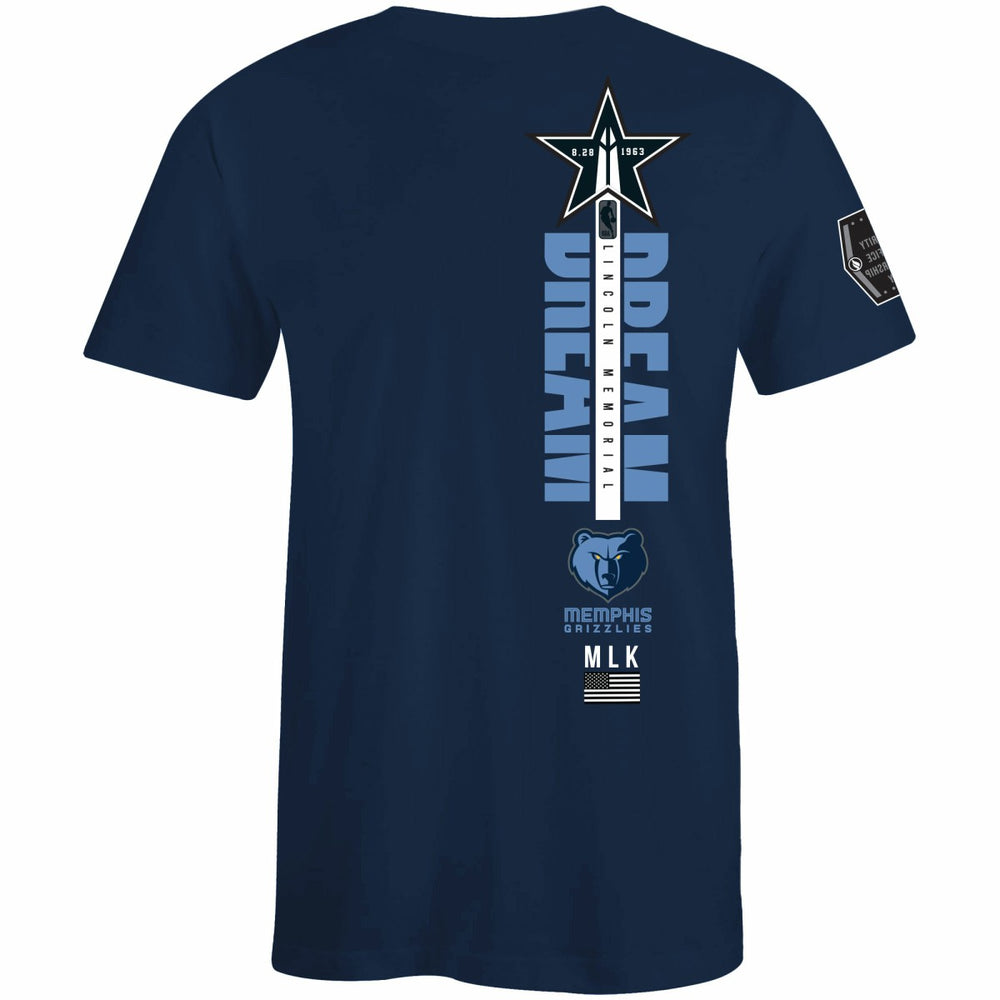 Memphis Grizzlies FISLL x Black History Collection Unisex T-Shirt - Navy online Online