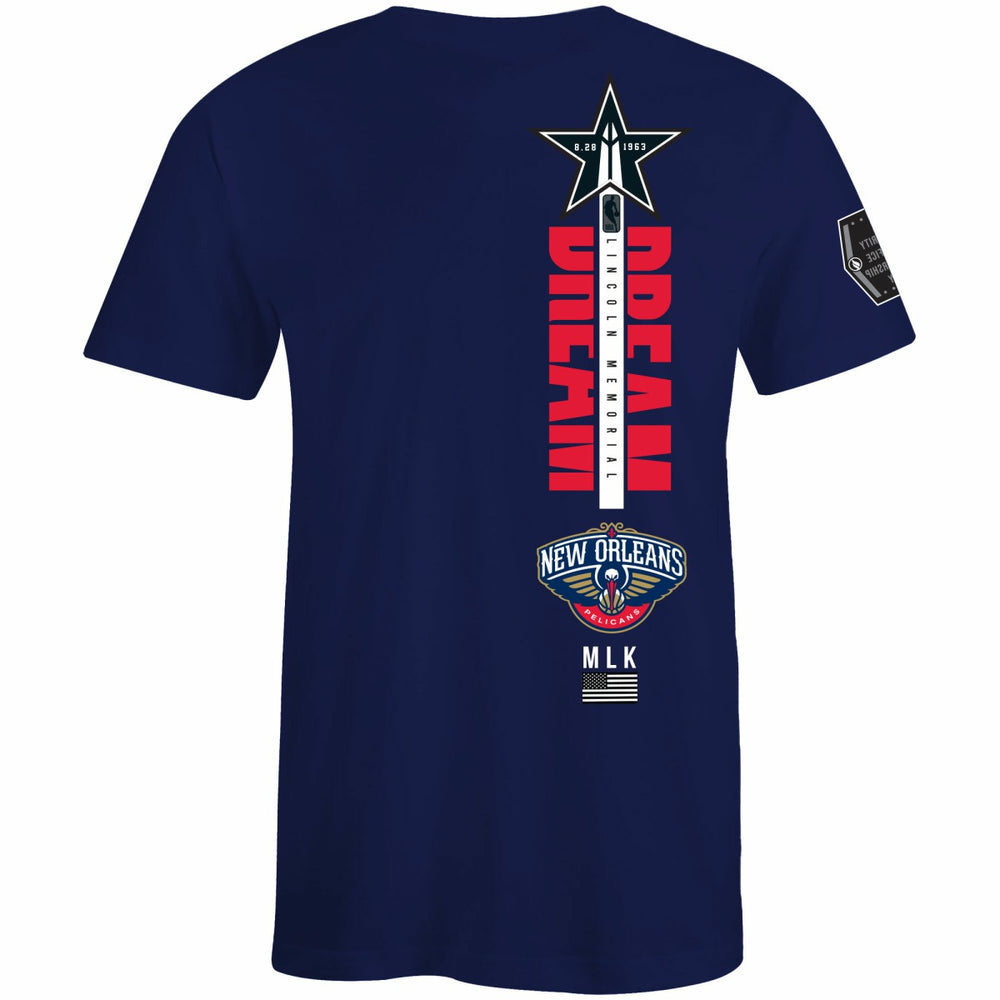 New Orleans Pelicans FISLL x Black History Collection Unisex T-Shirt - Navy shop New
