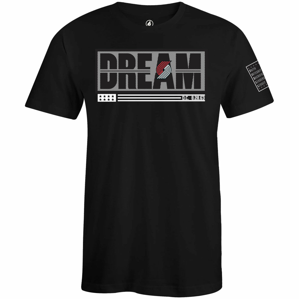 Portland Trail Blazers FISLL x Black History Collection Unisex T-Shirt - Black online Discount