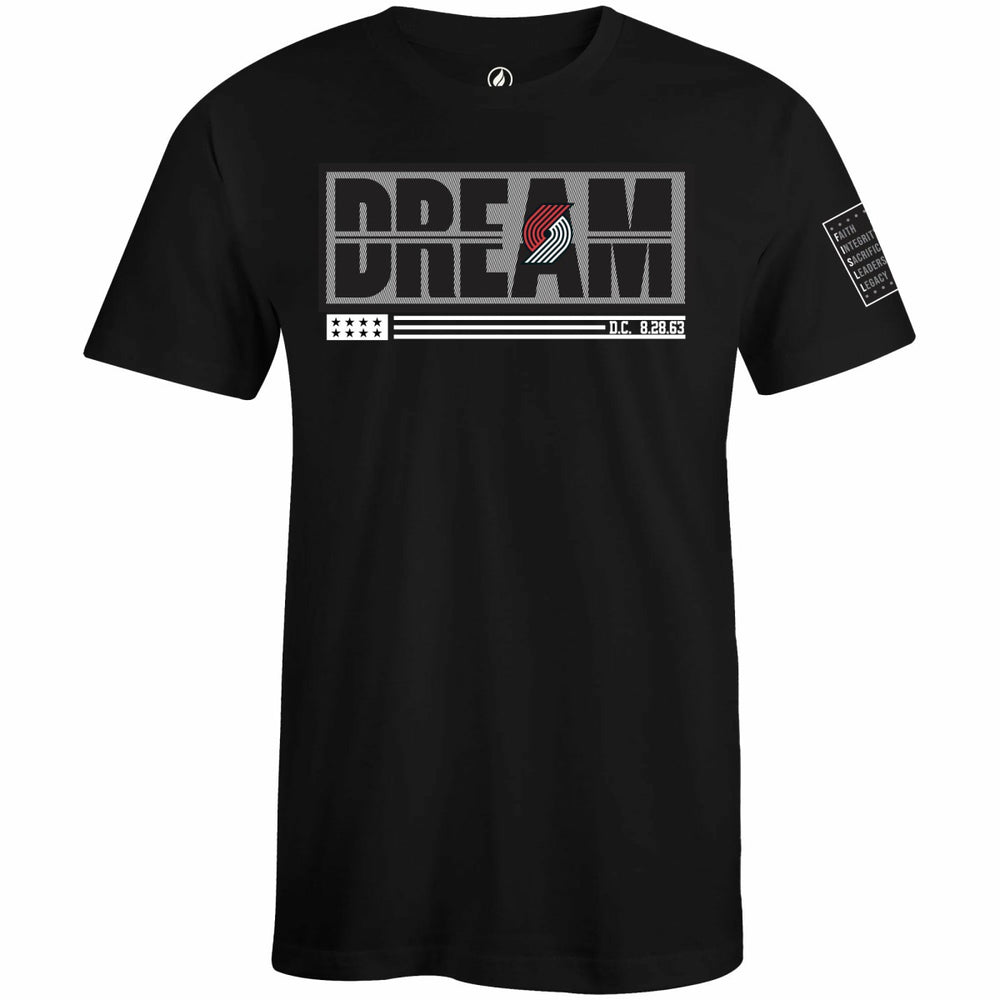 Portland Trail Blazers FISLL x Black History Collection Unisex T-Shirt - Black online Discount