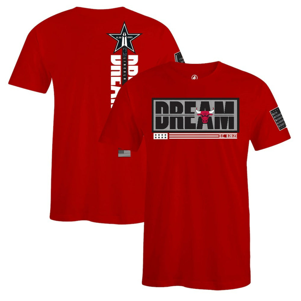 Chicago Bulls FISLL x Black History Collection Unisex T-Shirt - Red outlet On Sale