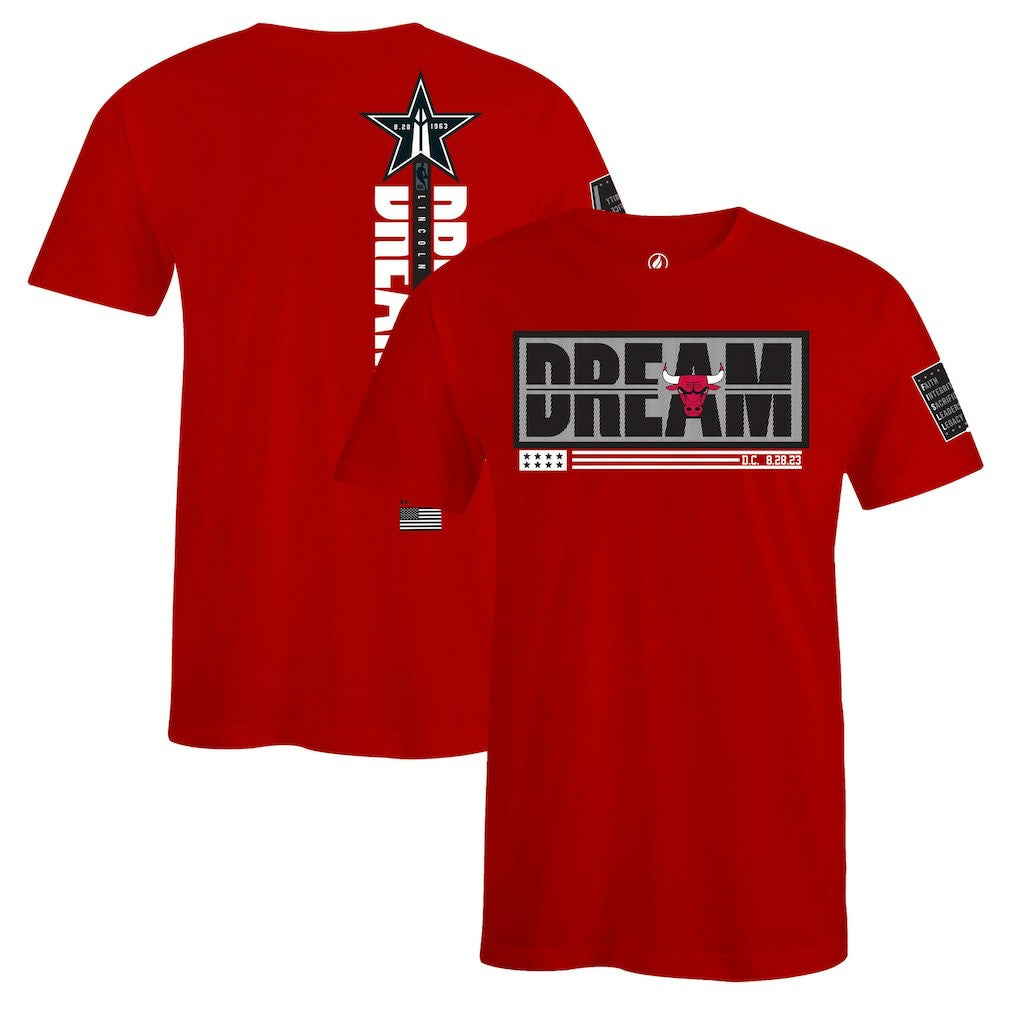 Chicago Bulls FISLL x Black History Collection Unisex T-Shirt - Red outlet On Sale