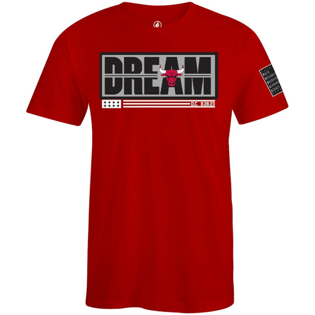 Chicago Bulls FISLL x Black History Collection Unisex T-Shirt - Red outlet On Sale