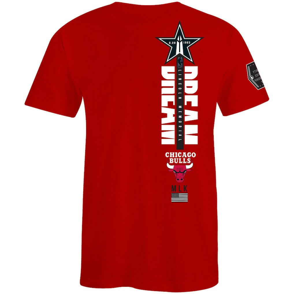 Chicago Bulls FISLL x Black History Collection Unisex T-Shirt - Red outlet On Sale