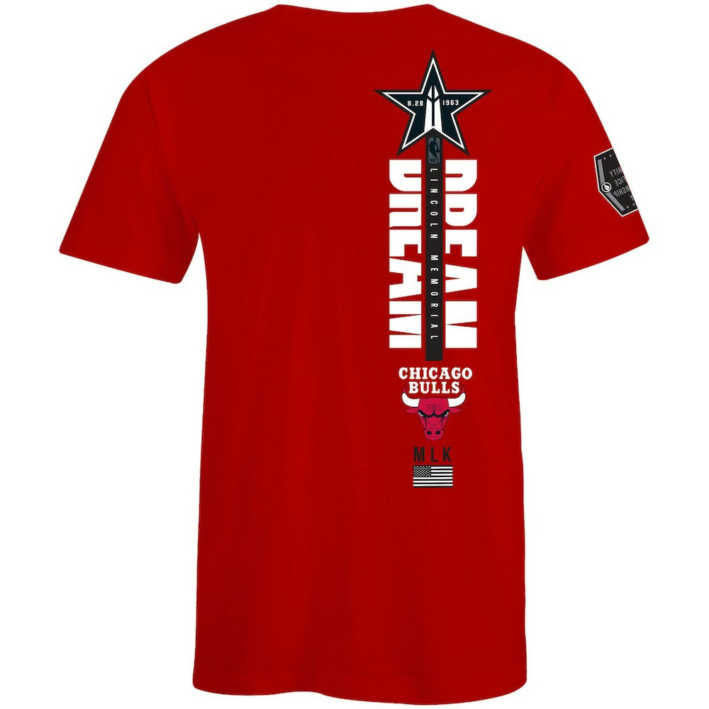 Chicago Bulls FISLL x Black History Collection Unisex T-Shirt - Red outlet On Sale