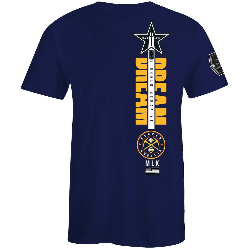 Denver Nuggets FISLL x Black History Collection Unisex T-Shirt - Blue sale On Sale