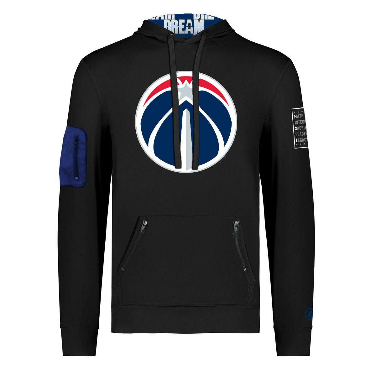 Washington Wizards FISLL x Black History Collection Unisex Pullover Hoodie - Black for sale Discount