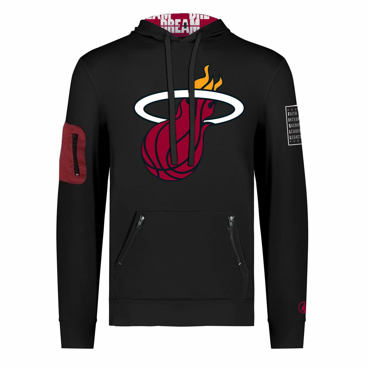 Miami Heat FISLL x Black History Collection Unisex Pullover Hoodie - Black sale Outlet