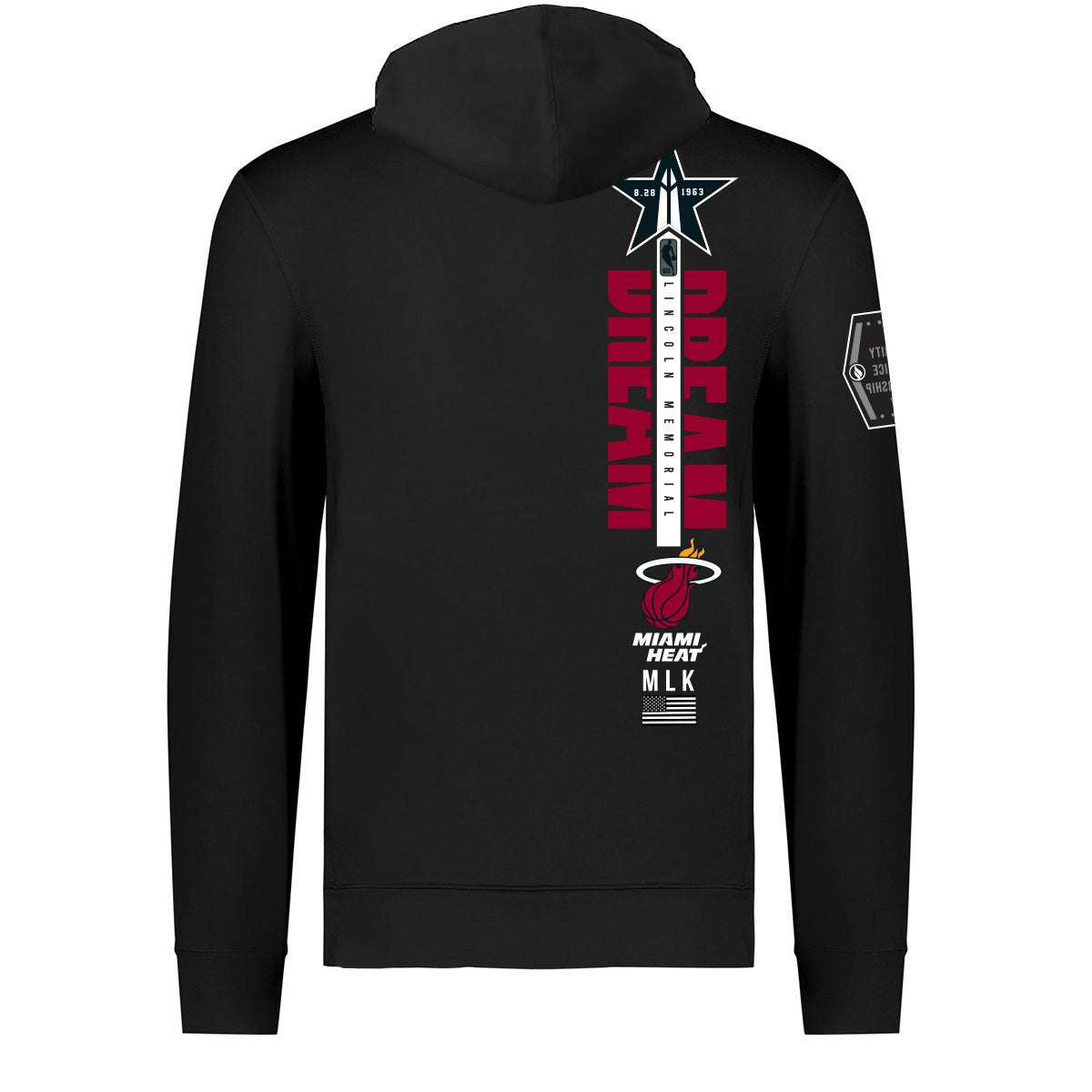 Miami Heat FISLL x Black History Collection Unisex Pullover Hoodie - Black sale Outlet
